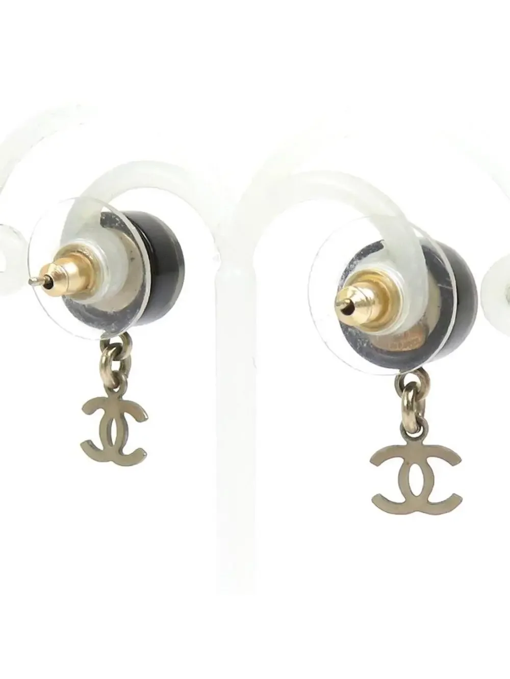 Auth Chanel Cc Logo Pierce Earrings #303138C32B